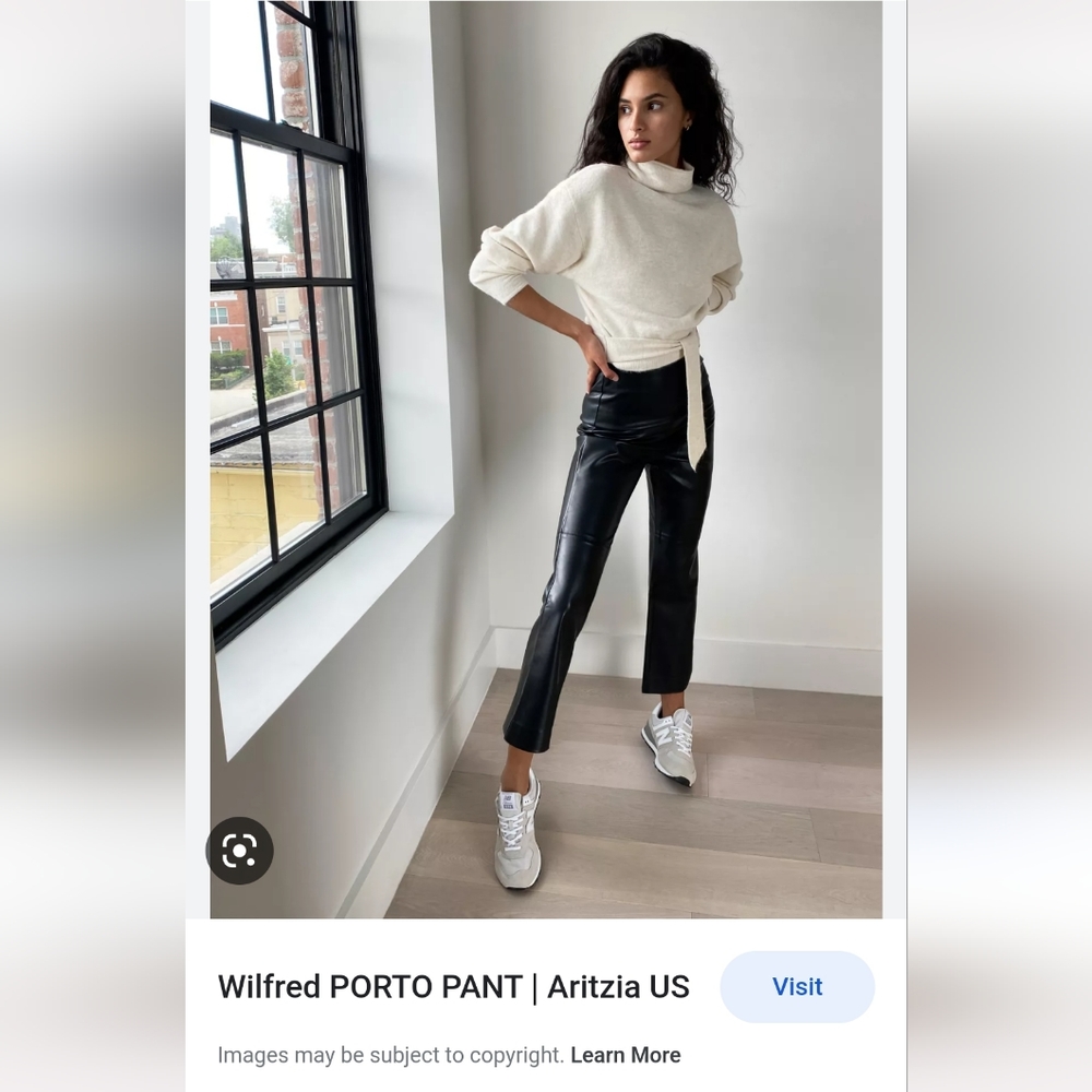 Aritizia leather pants Wilfred brand porto